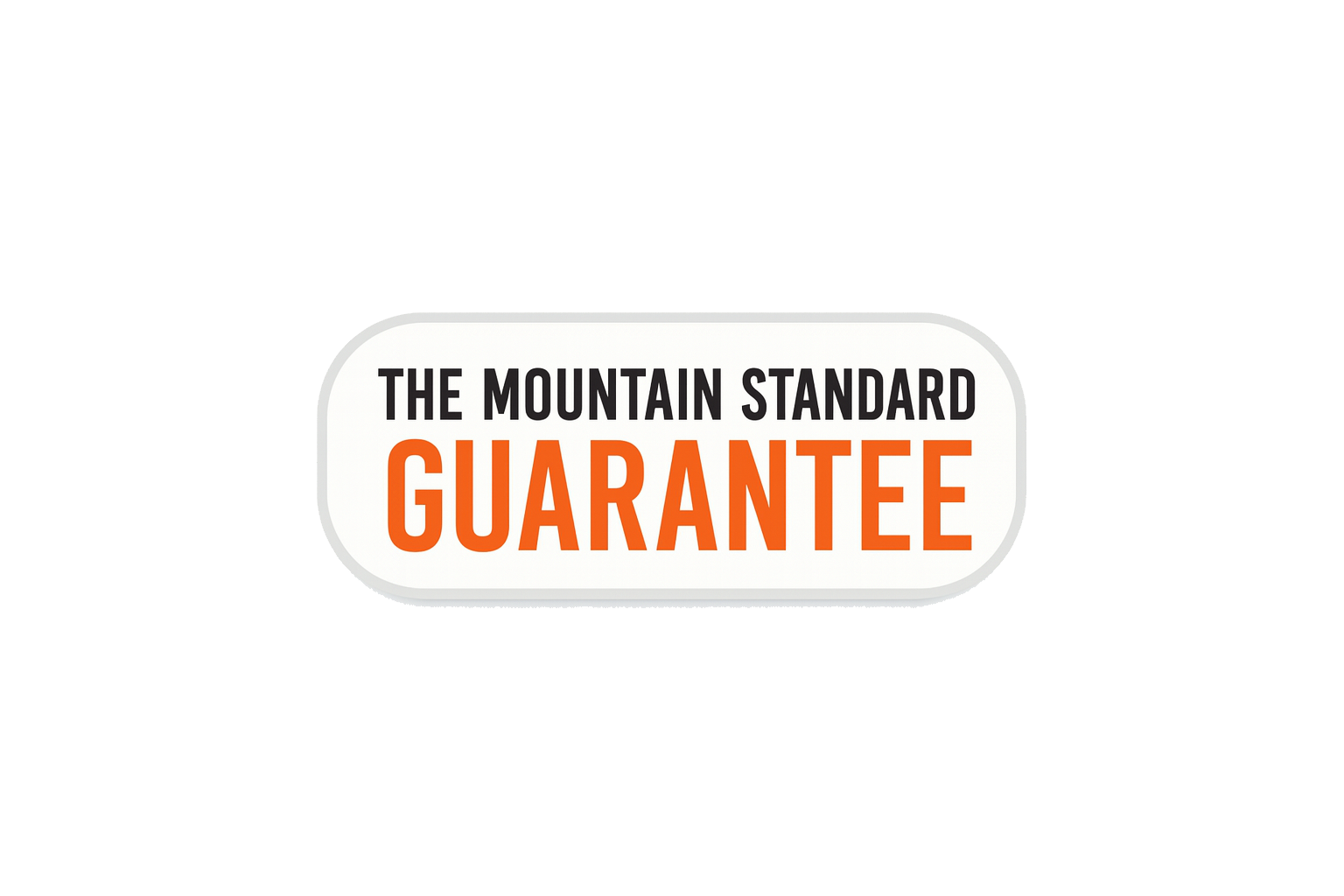 Mountain Standard plumbing guarantee badge